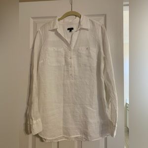 Talbots linen popover top, size medium